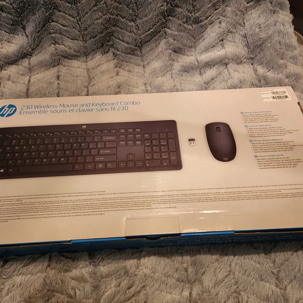 HP 230 Wireless Keyboard & Mouse Combo Black | 2.4GHz USB Receiver PC Laptop
